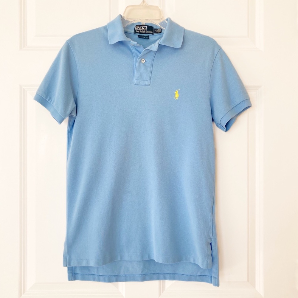 Polo Ralph Lauren Light Blue Shirt Yellow Pony Men’s Small